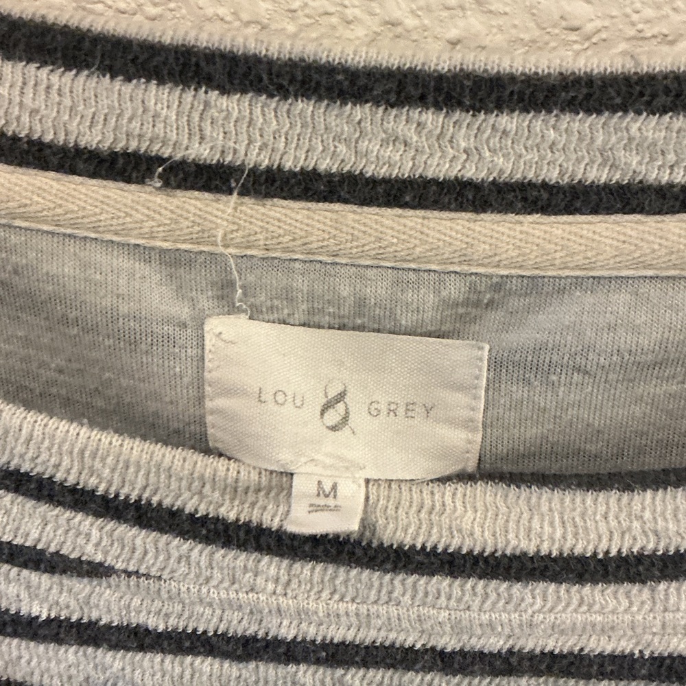 Lou & Grey Black/ grey and White Striped Top - Picture 2 of 3